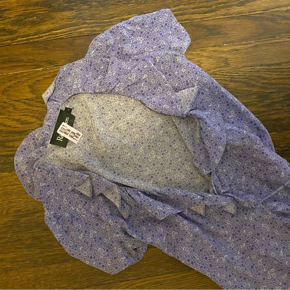 Realisation Par Valentina Wrap Mini Dress Purple Haze